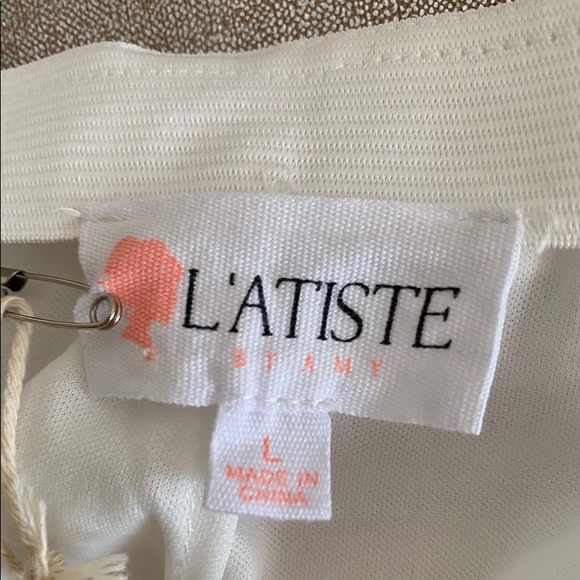 Sexy White Skirt Latiste By Amy size L NWT - Picture 4 of 11